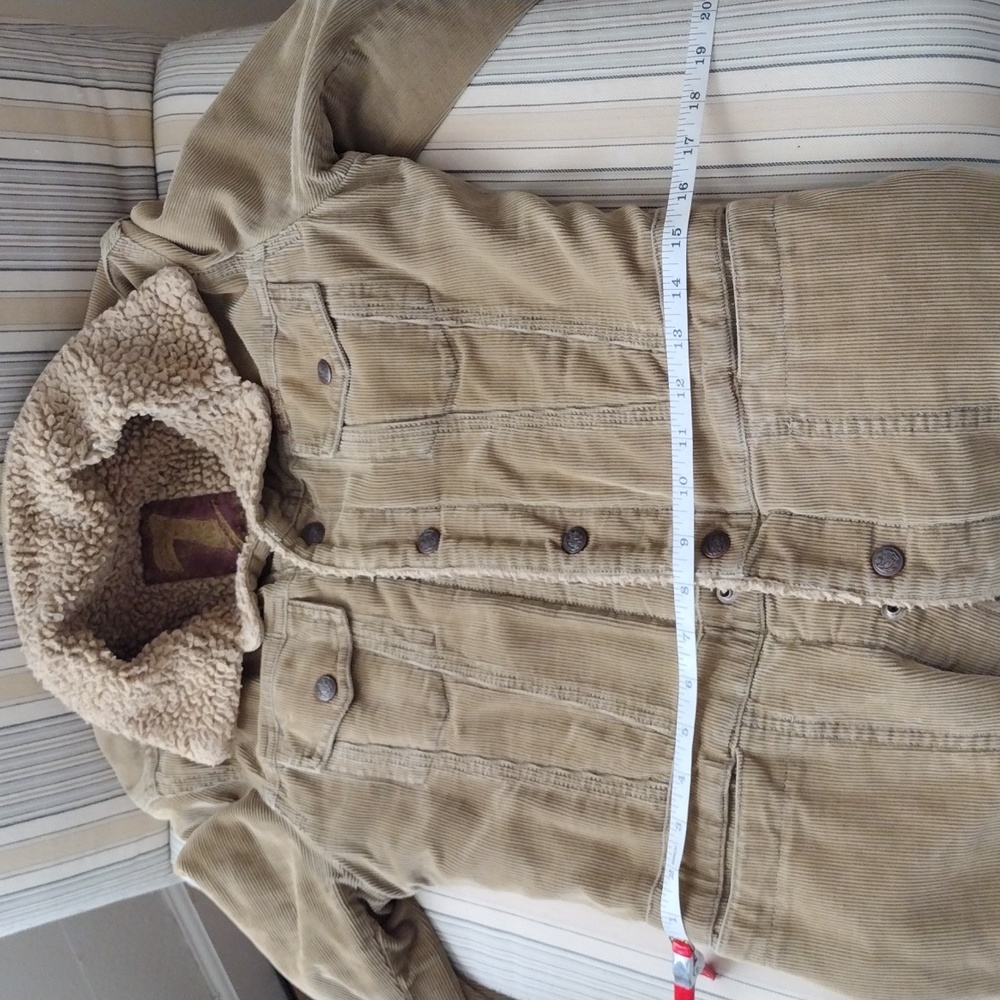 Seven For All Mankind vintage corduroy jacket with faux shearling S - Picture 10 of 11